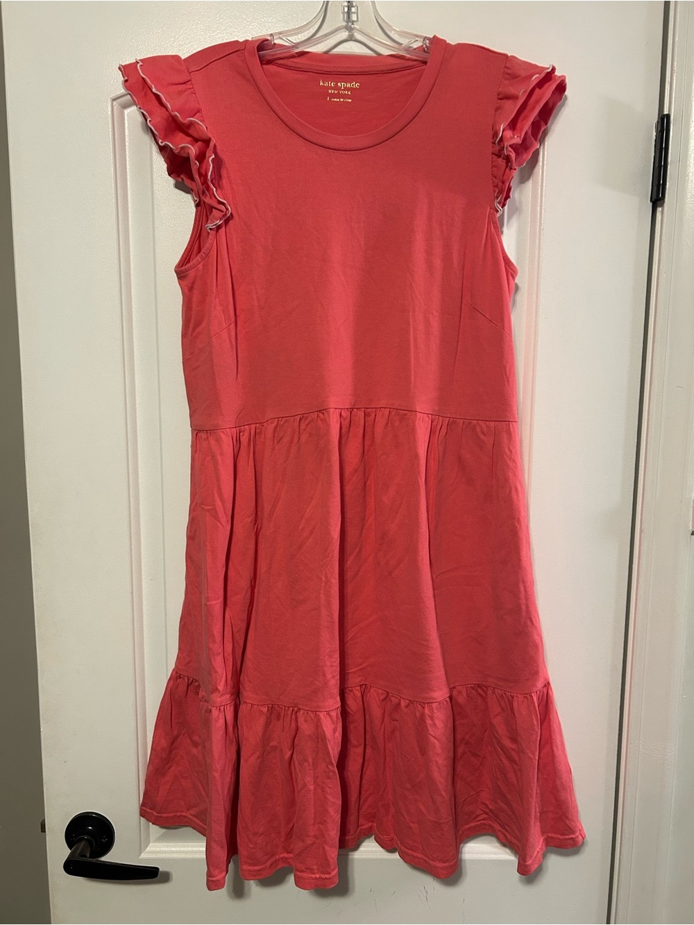 kate spade Coral Ruffled Sleeve Dress - Women’s L